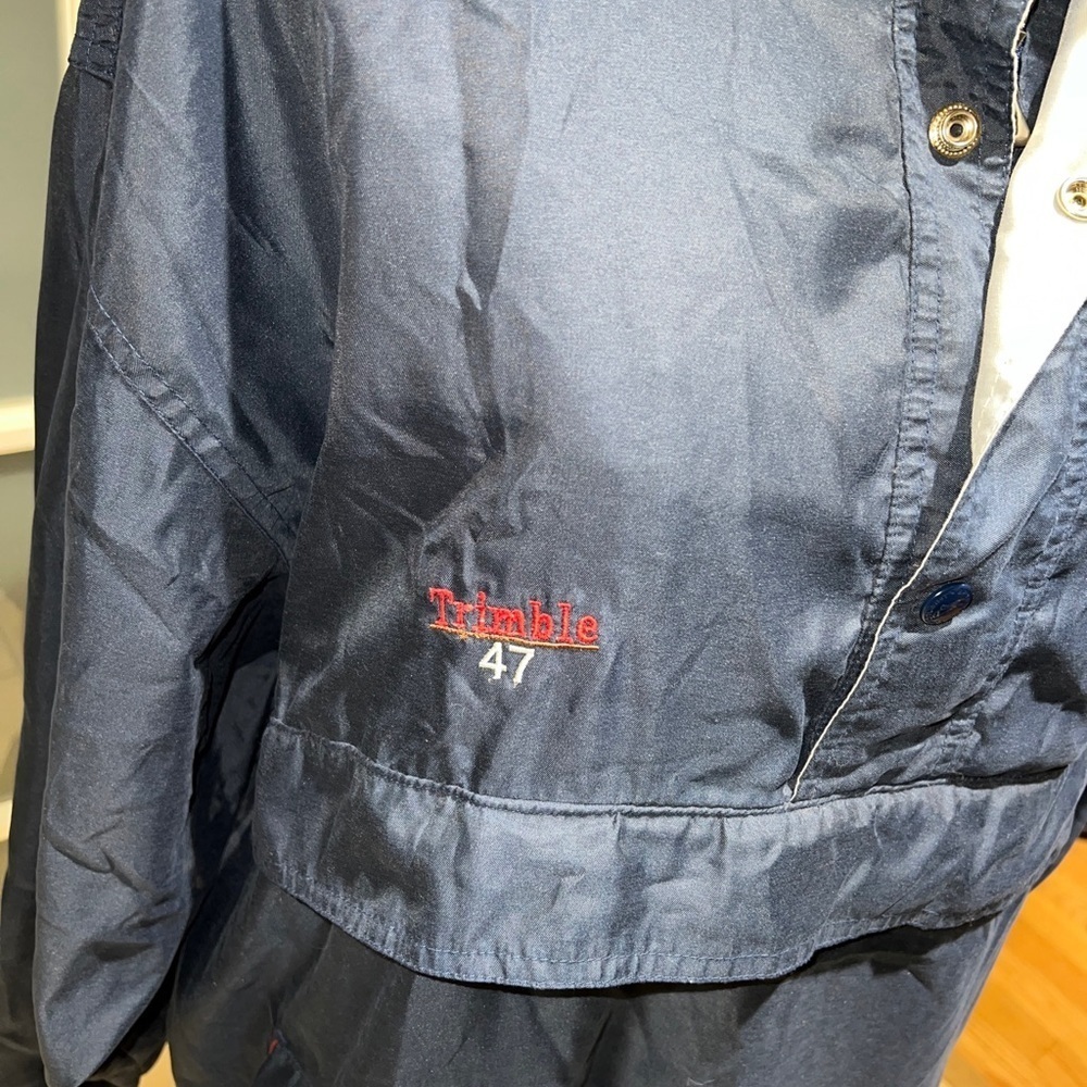 Northern Virginia ice dogs windbreaker spotlight vintage unisex L navy blue - Picture 2 of 7